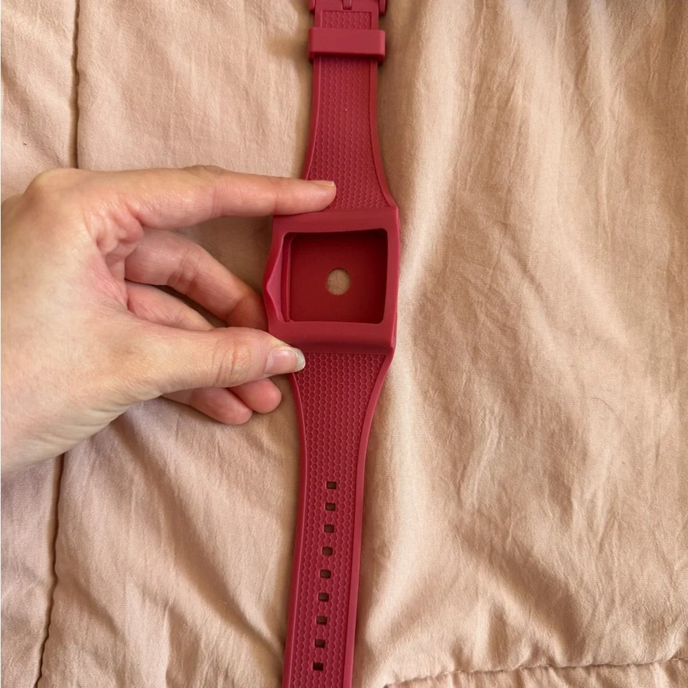 Red Silicone Smartwatch Band